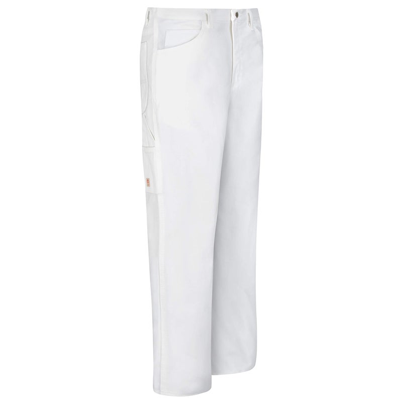 Red Kap Men's Dungaree Painter Pants, White, 36W x 32L